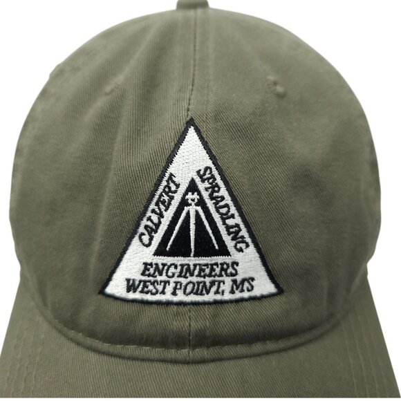 Calvert Spradling Engineers Tuck Strap Cap Trucker Embroidered Logo Baseball Hat - Picture 7 of 13